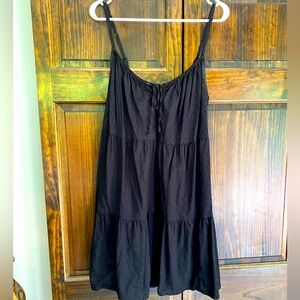 Black, mini shift dress